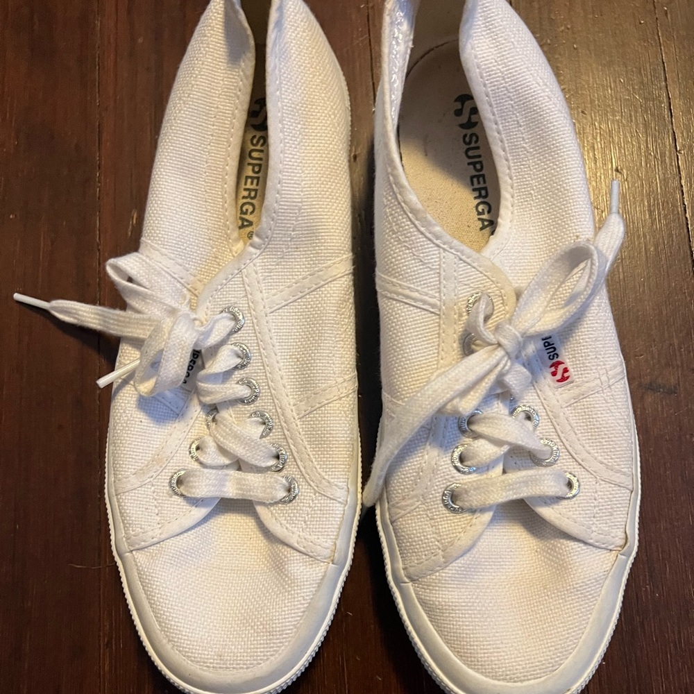 Superga White Canvas Sneakers